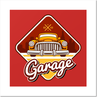 Garage Car Badge Posters and Art